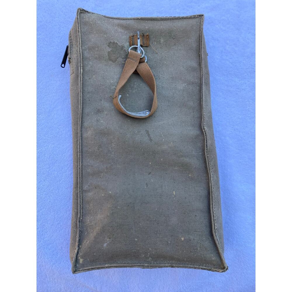 Vintage 8x16 heavy canvas Pouch with handle